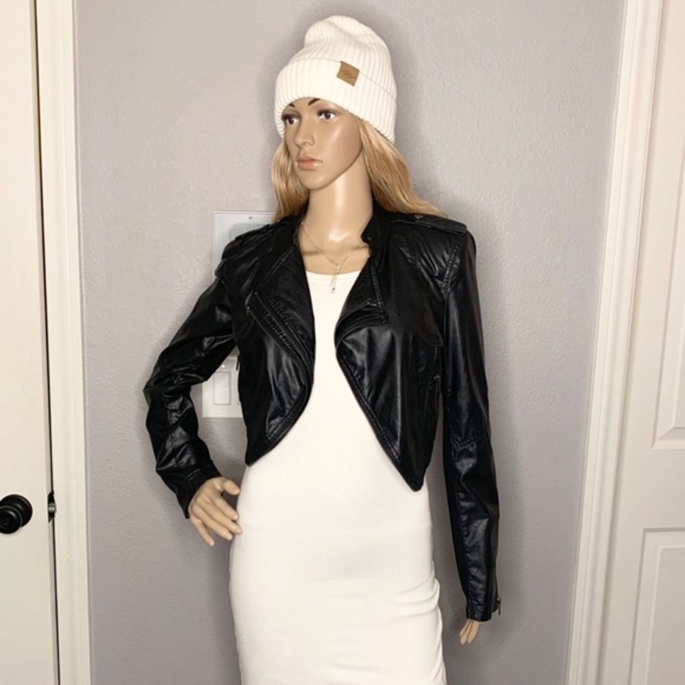 Bebe crop Moto jacket